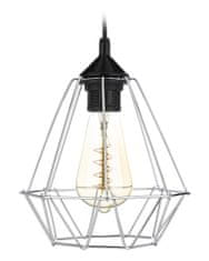 ModernHome Strieborná závesná lampa Paris Diamond 19 cm