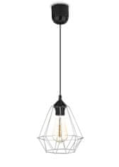 ModernHome Strieborná závesná lampa Paris Diamond 19 cm