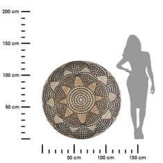 ModernHome Okrúhly jutový koberec 120 cm vzor 2