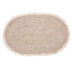 ModernHome Oválny jutový koberec so strapcami 80x50 cm