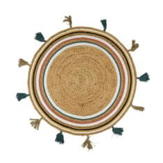 ModernHome Okrúhly pletený koberec s háčikmi 90 cm