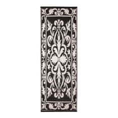 ModernHome Vonkajší koberec obojstranný biely a čierny 71x201cm