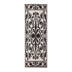ModernHome Vonkajší koberec obojstranný biely a čierny 71x201cm
