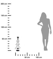 ModernHome Sviečka na vianočný stromček na čajovú sviečku 55 cm