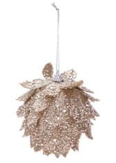 ModernHome Ozdoby na vianočný stromček Zlaté perie 12 ks