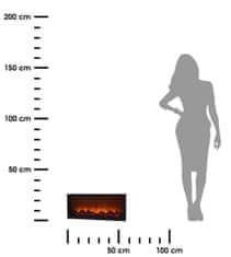 ModernHome Elektrický krb LED 57x25 cm