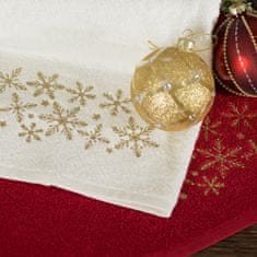 ModernHome Vianočný uterák SANTA/16 70x140 červený
