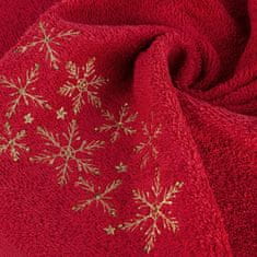 ModernHome Vianočný uterák SANTA/16 70x140 červený