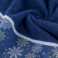 ModernHome Vianočný uterák CAROL/02 50x90 modrý