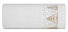 ModernHome Vianočný uterák SANTA/21 70x140 biely
