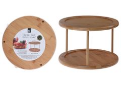 ModernHome Rotačný tanier s hromadou bambusu 25x18 cm