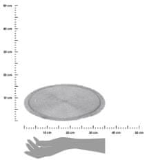 ModernHome Okrúhla strieborná podložka na stôl 35 cm