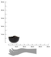 ModernHome Tigella Čierna keramická miska na šalát 13 cm