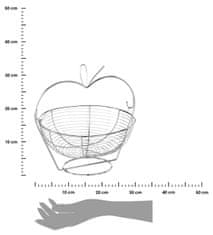ModernHome Košík na ovocie v tvare jablka 35 cm