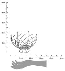 ModernHome Špirálový kovový košík na ovocie