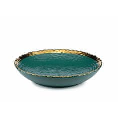 ModernHome Hlboký tanier Kati Green Gold 21 cm