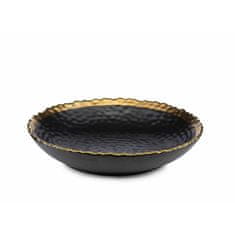 ModernHome Kati Black Gold 21 cm hlboký tanier