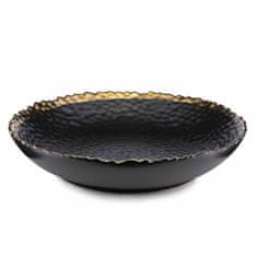 ModernHome Hlboký tanier Kati Black Gold 26 cm