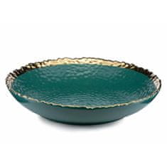 ModernHome Hlboký tanier Kati Green Gold 26 cm