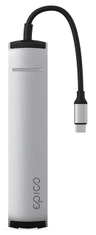 EPICO 6v1 Slim húb 8K s USB-C konektorom 9915112100069 - strieborný