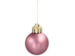 sarcia.eu Ružové a strieborné vianočné gule, sada plastových guličiek, ozdoby na stromček 3cm, 36 ks. 1 balik