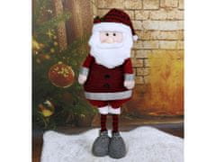 sarcia.eu Červený Mikuláš s nastaviteľnými nohami, vianočná dekorácia 65/82 cm 