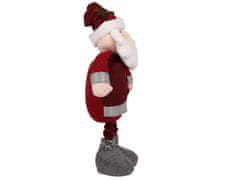 sarcia.eu Červený Mikuláš s nastaviteľnými nohami, vianočná dekorácia 65/82 cm 