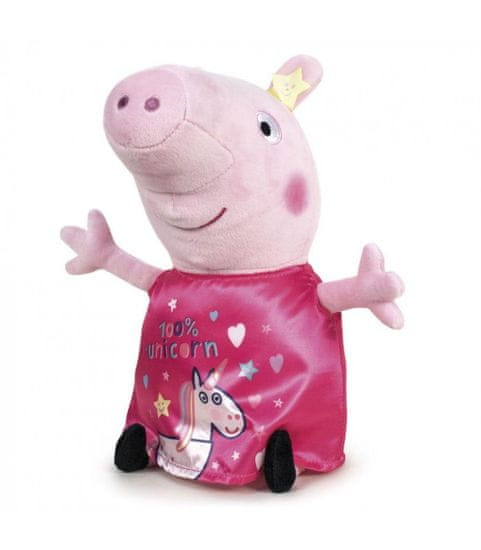 Play By Play Plyšák Peppa Pig Pepina s jednorožcom červená 20 cm