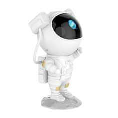 Hviezdny projektor v tvare astronauta s LED svetlom, nočné LED svetlo astronauta, ktoré vytvára efekt galaxie, USB nabíjanie, časovač, diaľkové ovládanie, otočná ruka a hlava, AstronautLamp