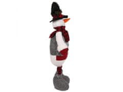 sarcia.eu Sivý snehuliak s nastaviteľnými nohami, vianočná dekorácia 52/82cm 