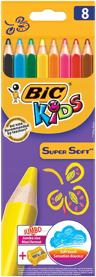 Bic Pastelky 8 farieb Super Soft