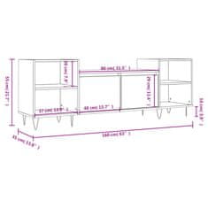 Vidaxl TV skrinka biela 160x35x55 cm spracované drevo