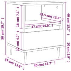 Petromila vidaXL Nočné stolíky 2 ks biele 40x35x50 cm kompozitné drevo