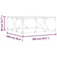 Vidaxl Konferenčný stolík čierny 100x100x40 cm kompozitné drevo