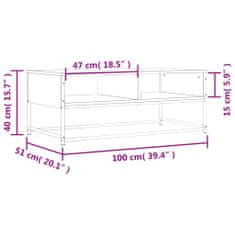 Vidaxl Konferenčný stolík dub sonoma 100x51x40 cm kompozitné drevo