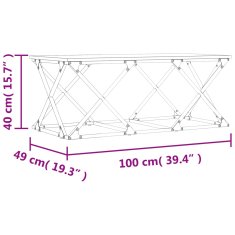 Vidaxl Konferenčný stolík čierny 100x49x40 cm kompozitné drevo