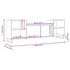 Vidaxl TV skrinka sivý dub sonoma 160x35x55 cm spracované drevo