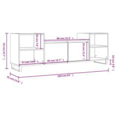 Vidaxl TV skrinka dub sonoma 160x35x55 cm spracované drevo