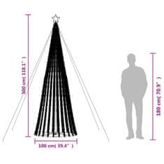 Vidaxl Vianočný stromček svetelný kužeľ 688 LED farebný 300 cm