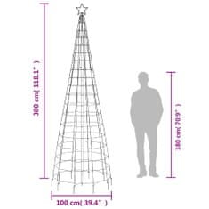 Vidaxl Svetlo na vianočný stromček s hrotmi 570 LED modré 300 cm