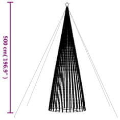 Vidaxl Vianočný stromček svetelný kužeľ 1544 LED teplý biely 500 cm