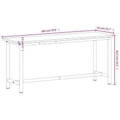 Vidaxl Pracovný stôl 180x55x81,5 cm masívny buk a kov