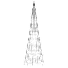 Vidaxl Svetlo na vianočný stromček na stožiar 1534 LED tep.biele 500cm