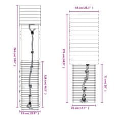 Vidaxl Hrací domček s lezeckou stenou masívne drevo Douglas