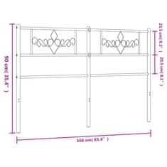 Vidaxl Kovové čelo postele biele 160 cm