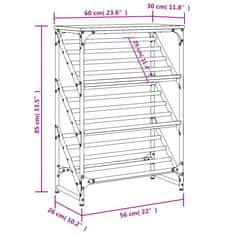 Vidaxl Regál na topánky čierny 60x30x85 cm kompozitné drevo