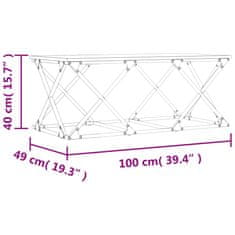 Vidaxl Konferenčný stolík dymový dub 100x49x40 cm kompozitné drevo