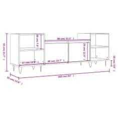 Vidaxl TV skrinka sivý dub sonoma 160x35x55 cm spracované drevo