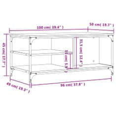 Vidaxl Konferenčný stolík hnedý dub 100x50x45 cm spracované drevo