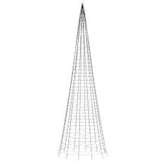 Vidaxl Svetlo na vianočný stromček na stožiar 1534 LED farebné 500 cm